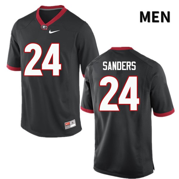 Georgia Bulldogs Men's Dominick Sanders #24 Black Stitched College UGA Football Jersey 23MI015CD